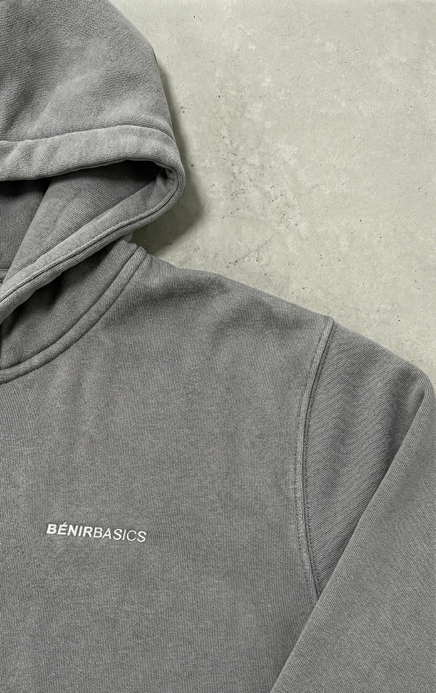 Bénir Clothing Club Basics Charcoal Zip-Up Hoodie
